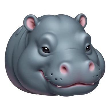 Meme-Worthy Cute Sleeping Hippo Portrait Emoji, Head resting peacefully with a contented smile, showcasing a massive, robust build and a luxuriously soft slate-gray hide, eyes shut in a serene, restful nap, Simplified yet hilariously adorable features, highly detailed, glowing with a soft, drowsy light, high shine, relaxed and utterly lovable, stylized with an air of playful laziness, bright and heartwarming, soft glowing outline, capturing the essence of a comically sleepy hippo, so meme-worthy it feels like it could instantly become the next viral sensation of adorable slumber! sticker