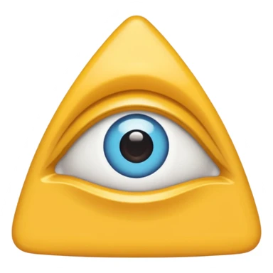 Un ojo atravesado en una de las líneas de un  triangulo sticker