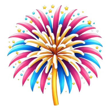 make the fireworks black with a white background. No other colors besides black and white sticker