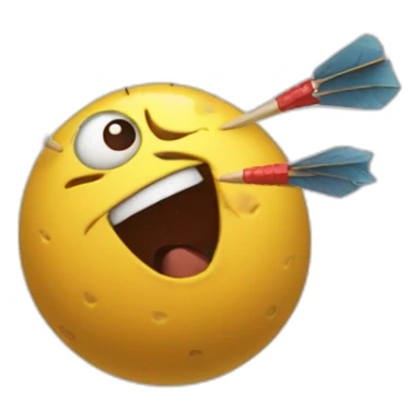 funny group of monsters throwing darts sticker