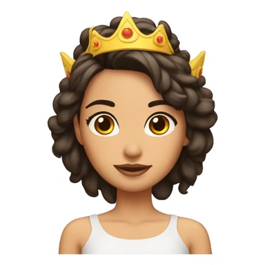 Chica piel morena con corona sticker