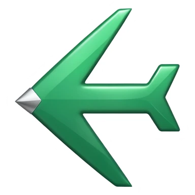 Bold up arrow in green color sticker