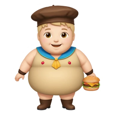 fatty patty character sticker