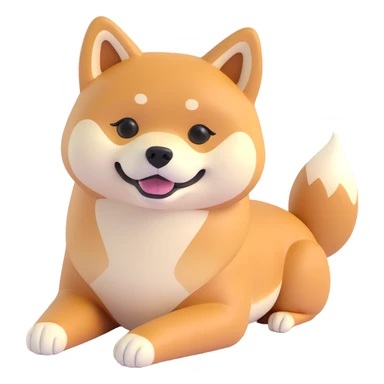 shiba inu relaxing sticker