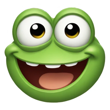 Pepe with happy face sticker