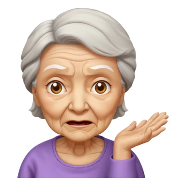 old lady head slap sticker