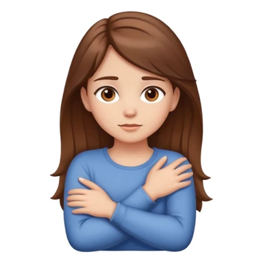 girl crossing arms around neck sticker