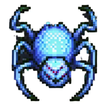 cute pixel art spider sticker
