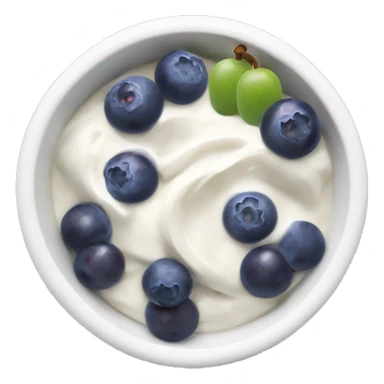 yoghurt bowl with grapes and blueberries sticker