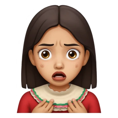 Mexican girl choking emote sticker