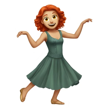 redhead dancing quee sticker