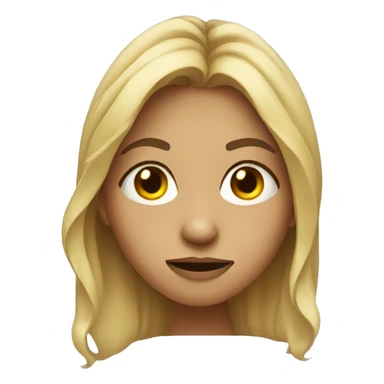 Girl with a scrunched nose sticker