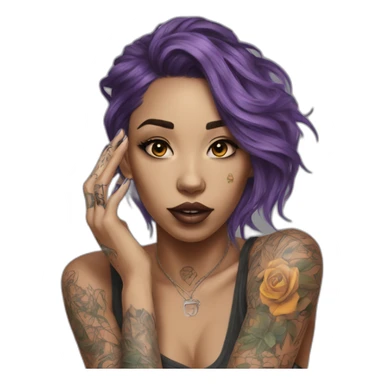 tattoo girl pose tumblr sticker