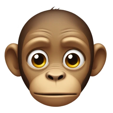 Monkey sad with tears sticker