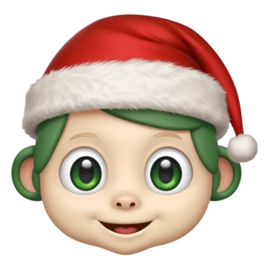 grogu wearing santa hat sticker