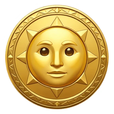 Golden Coin Magic Fantasy Low Poly sticker