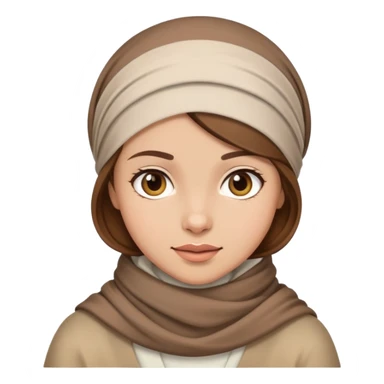 Baş örtülü kumral kız  sticker