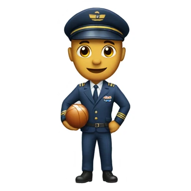 pilot holding a ball sticker