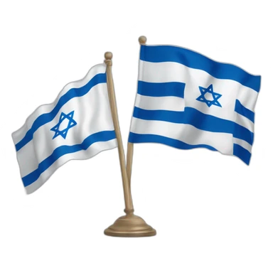 flag of israel and flag of England, waving together sticker