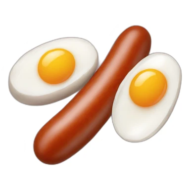 Sausage and two raw eggs sticker