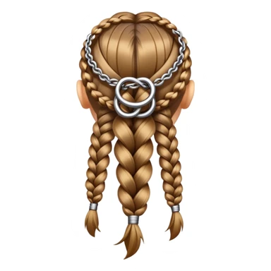 hair braid with decorative rings sticker
