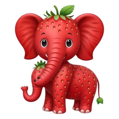 Make a  strawberry elephant sticker