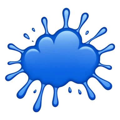 Blue paint splatter sticker