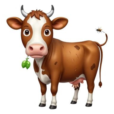 a cow who is hot sticker