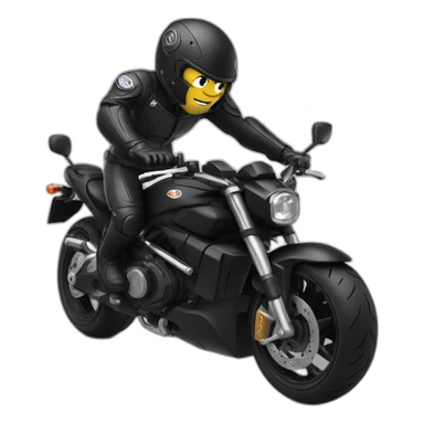 ultra-powerful black motorbike doing a wheelie sticker