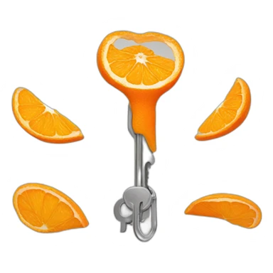 orange peel, car keys sticker