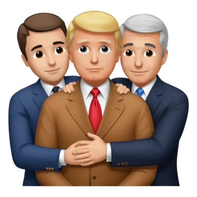 Charlie kirk, donald trump and jeffrey epstien hugging sticker