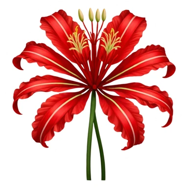 simplified lycoris radiata flower sticker