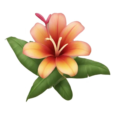 Tropical flower sticker