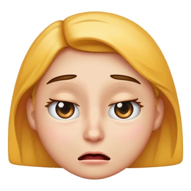 quiero un emoji como este tipo(😧😐🫩😴🫠😲)pero q tenga un ojo titilando del estrés sticker