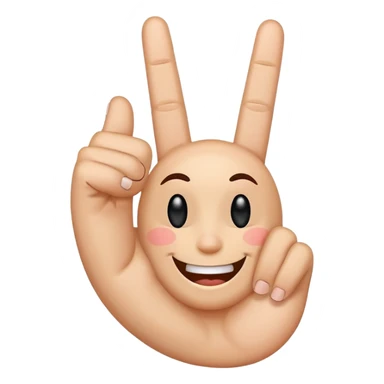 Middle finger with smile sticker