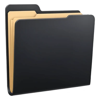 a single closed black top tab file folder sticker