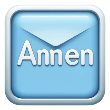 light blue word "amen" simple font in rectangle sticker