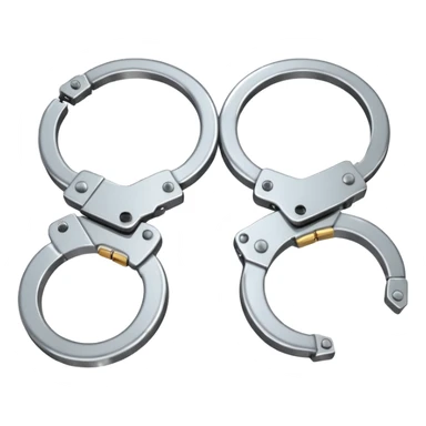 two separate broken handcuffs sticker