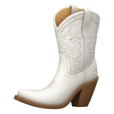 White cowgirl boot sticker