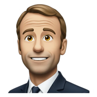Macron qui ce pose une question sticker