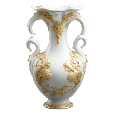 swan roccoco vase sticker