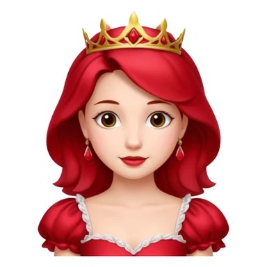 princess in a red rose dress sticker