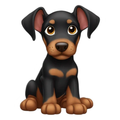Doberman puppy full body sticker