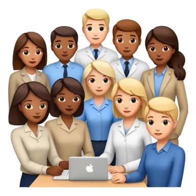 A group of people working together as a team sticker