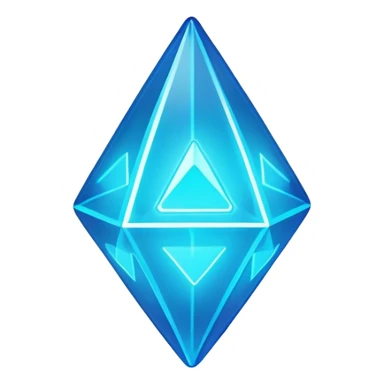 neon blue glowing plumbob sticker