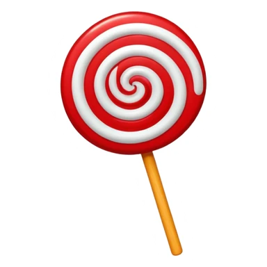 a colorful lollipop, apple emoji style sticker