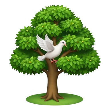 Tree and peace sticker