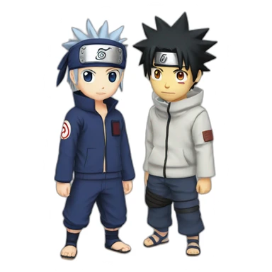 Naruto and Sasuke sticker