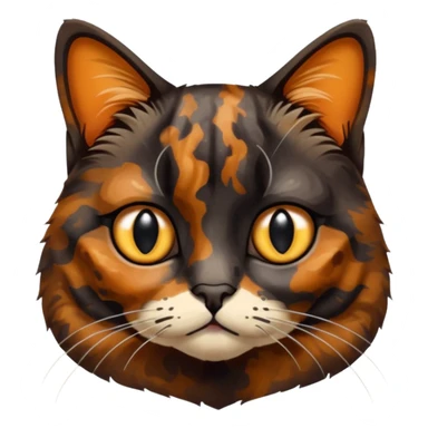 Dark tortoiseshell cat sticker