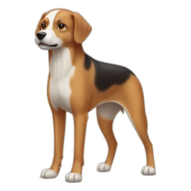 indian pariah dog full body sticker